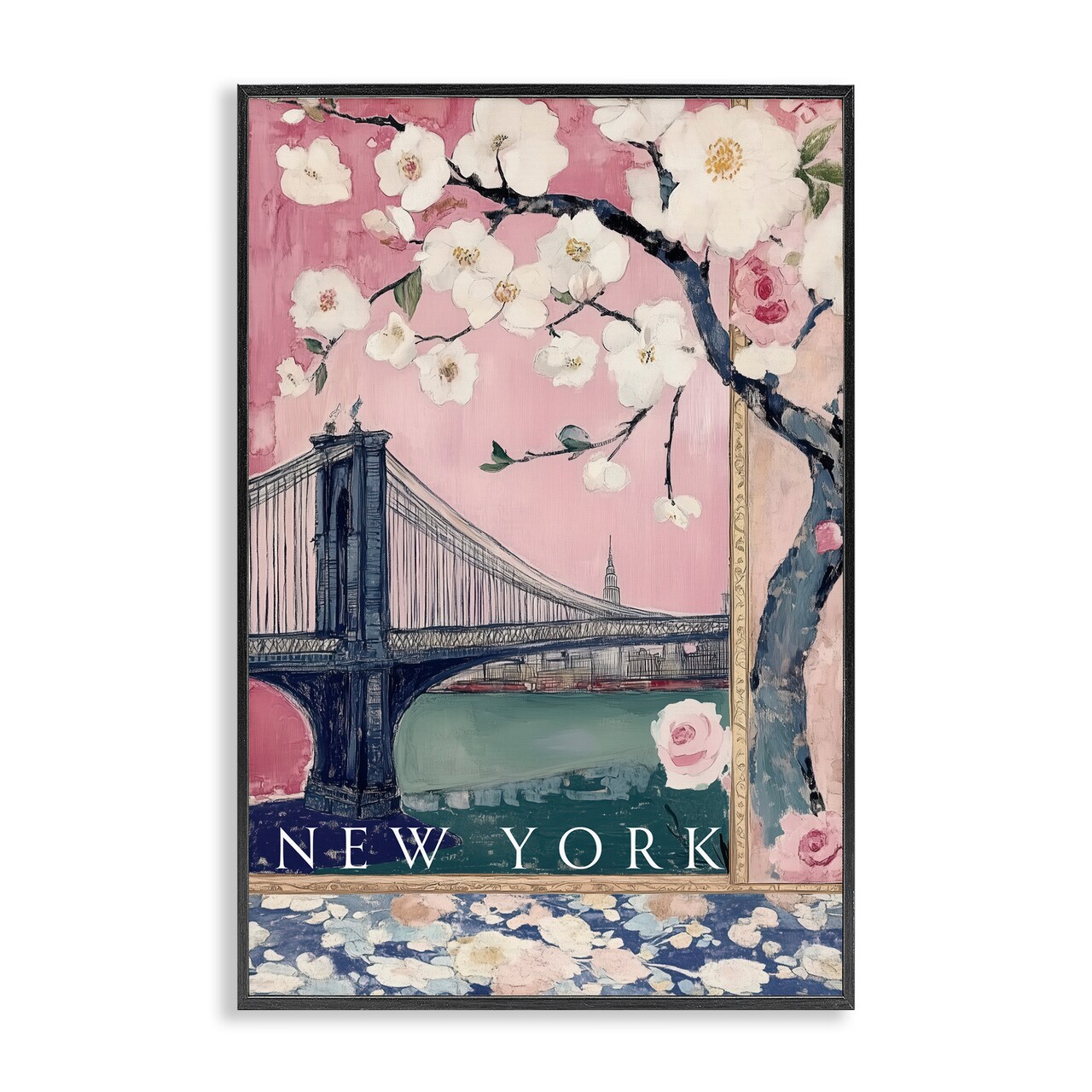 Stupell Industries New York Spring Tree Framed Giclee, design by Annabelle Hall